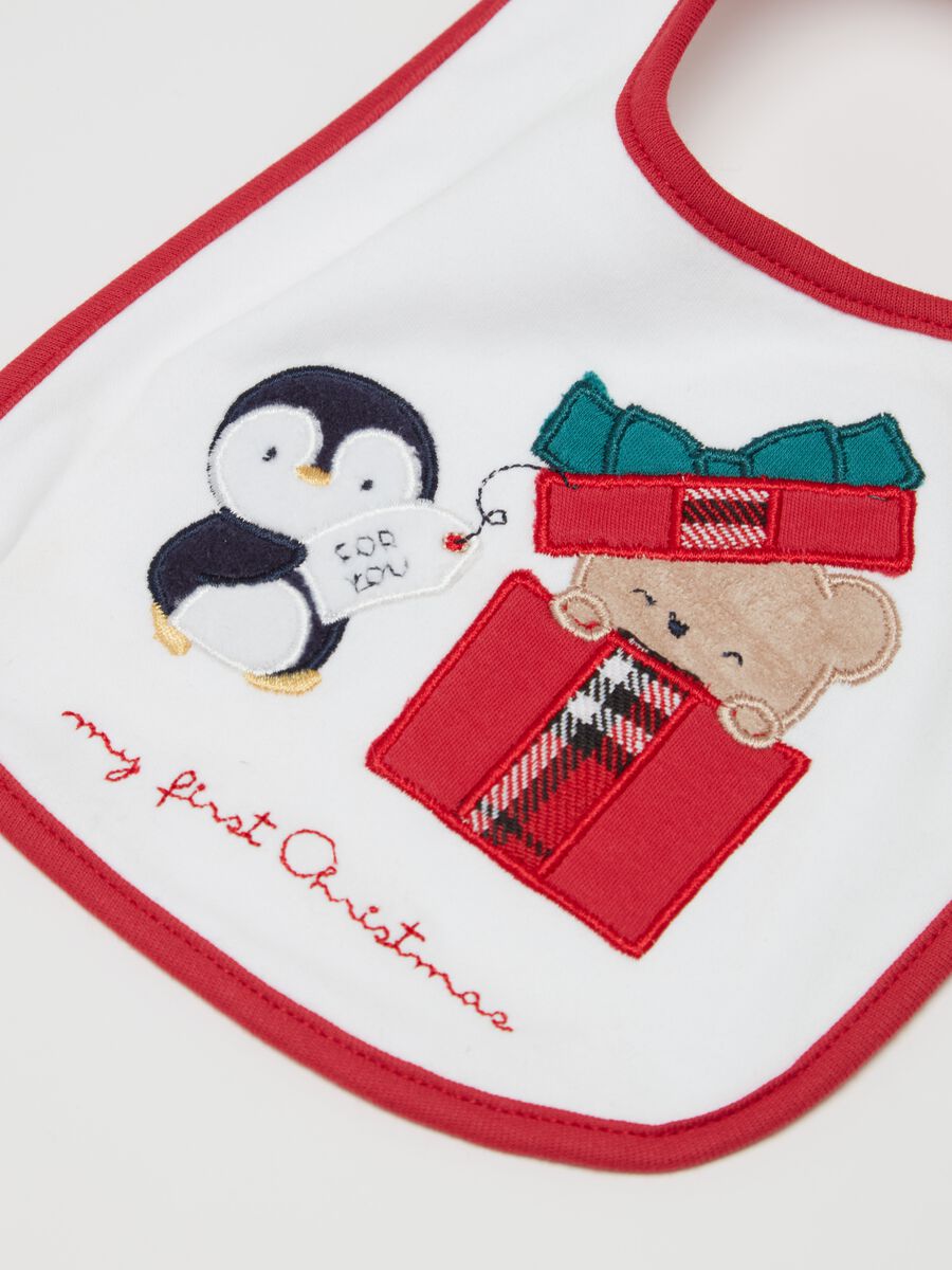 Bib with "My first Christmas" embroidery_1