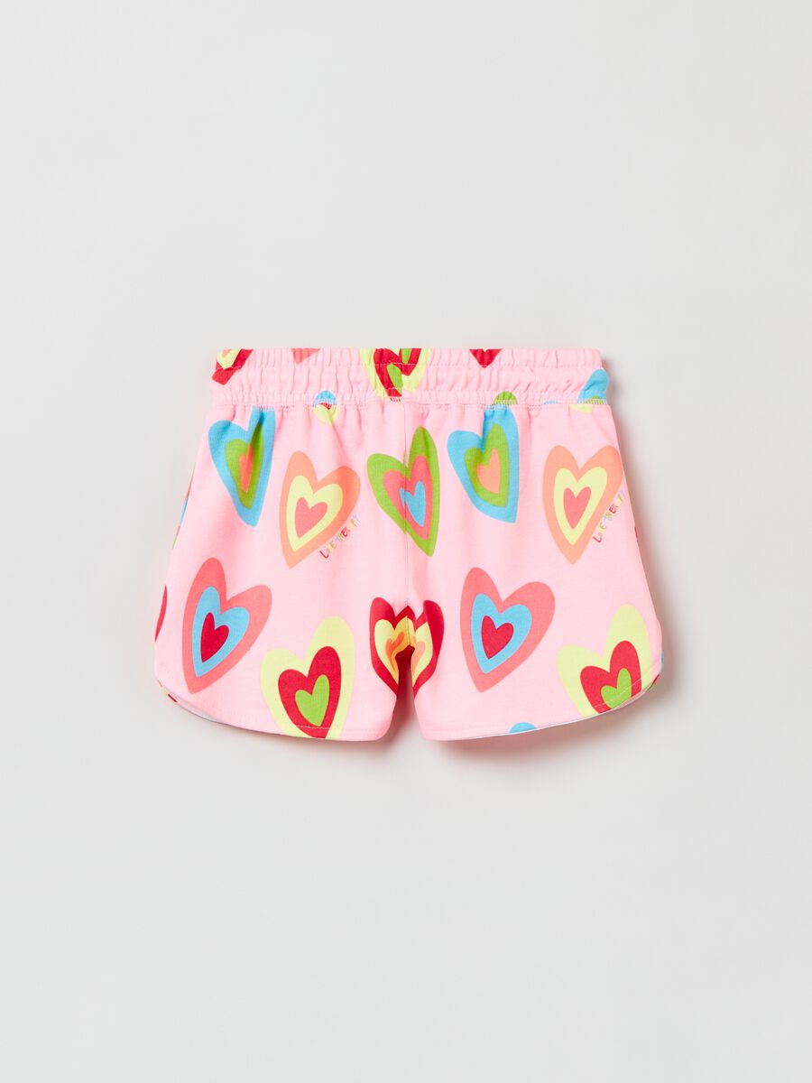 Cotton shorts with Love Therapy print_1