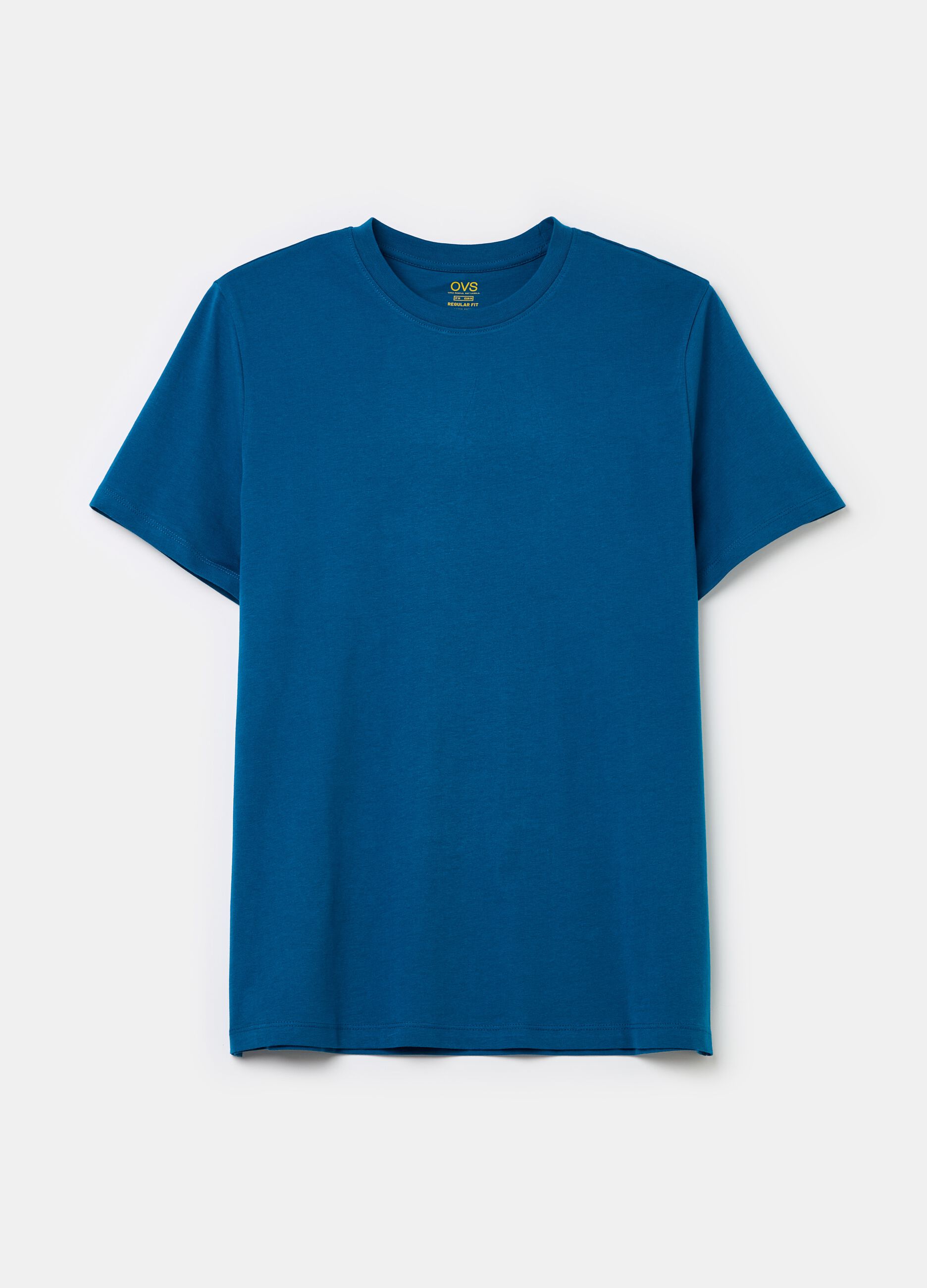 Cotton T-shirt with round neck