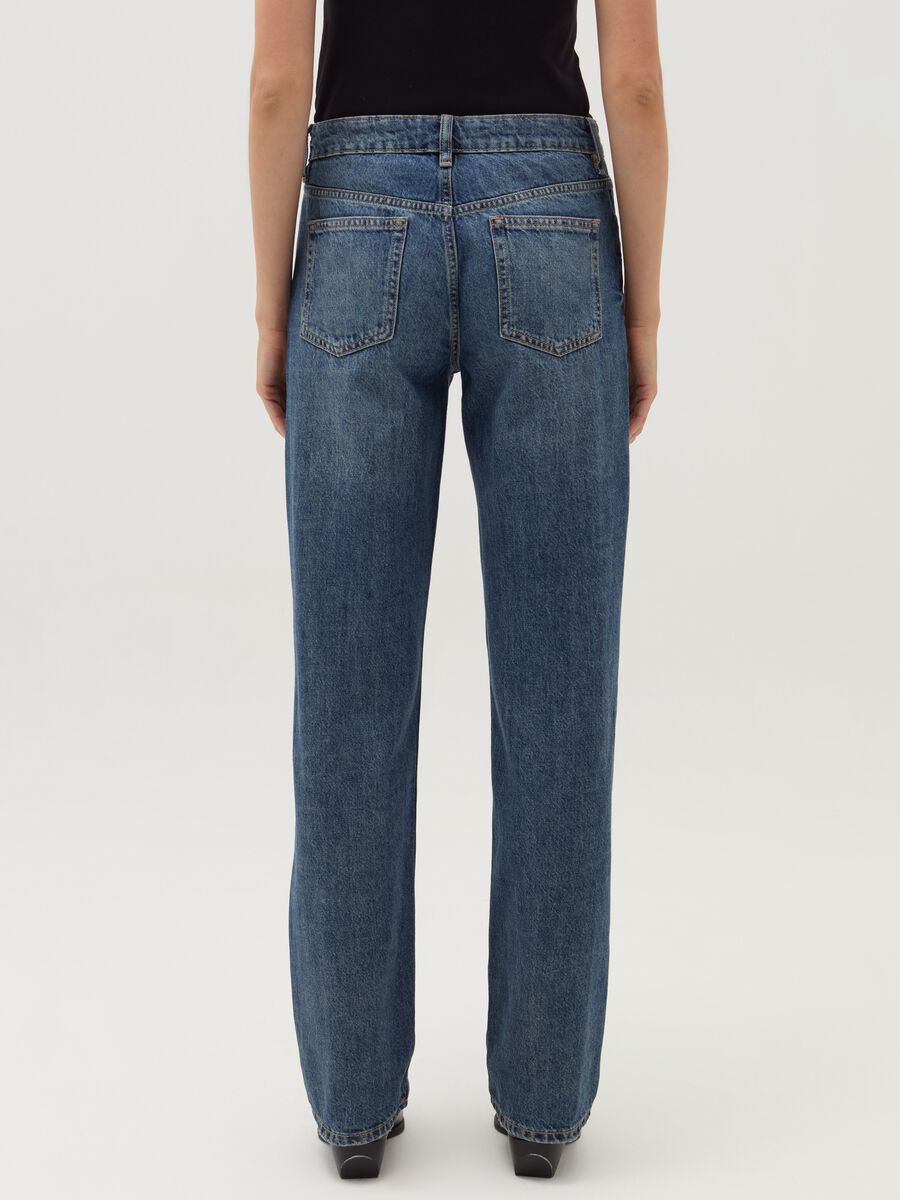 Straight-fit acid wash jeans with fading_2
