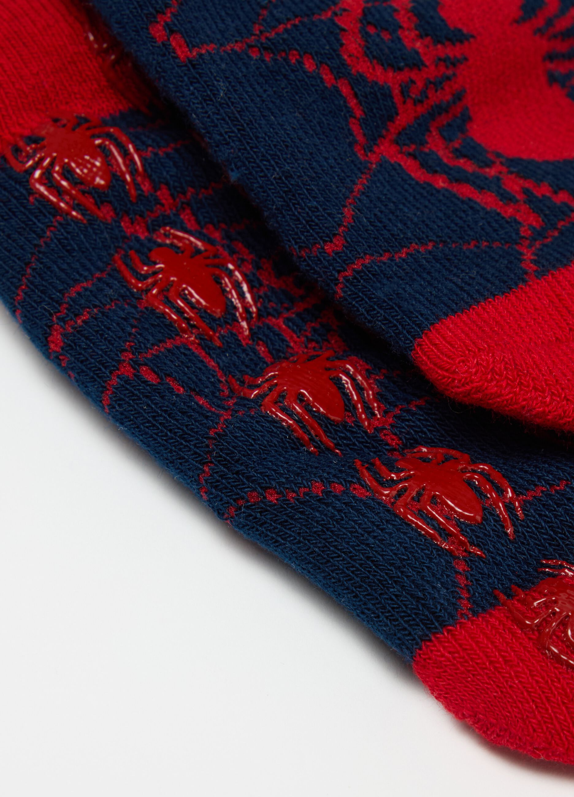 Two-pair pack slipper socks with Spider-Man design