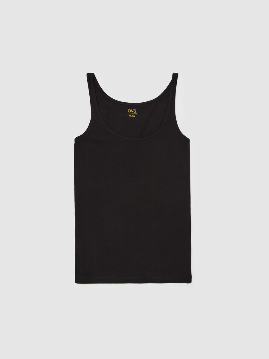 Stretch cotton vest with wide shoulder straps_4