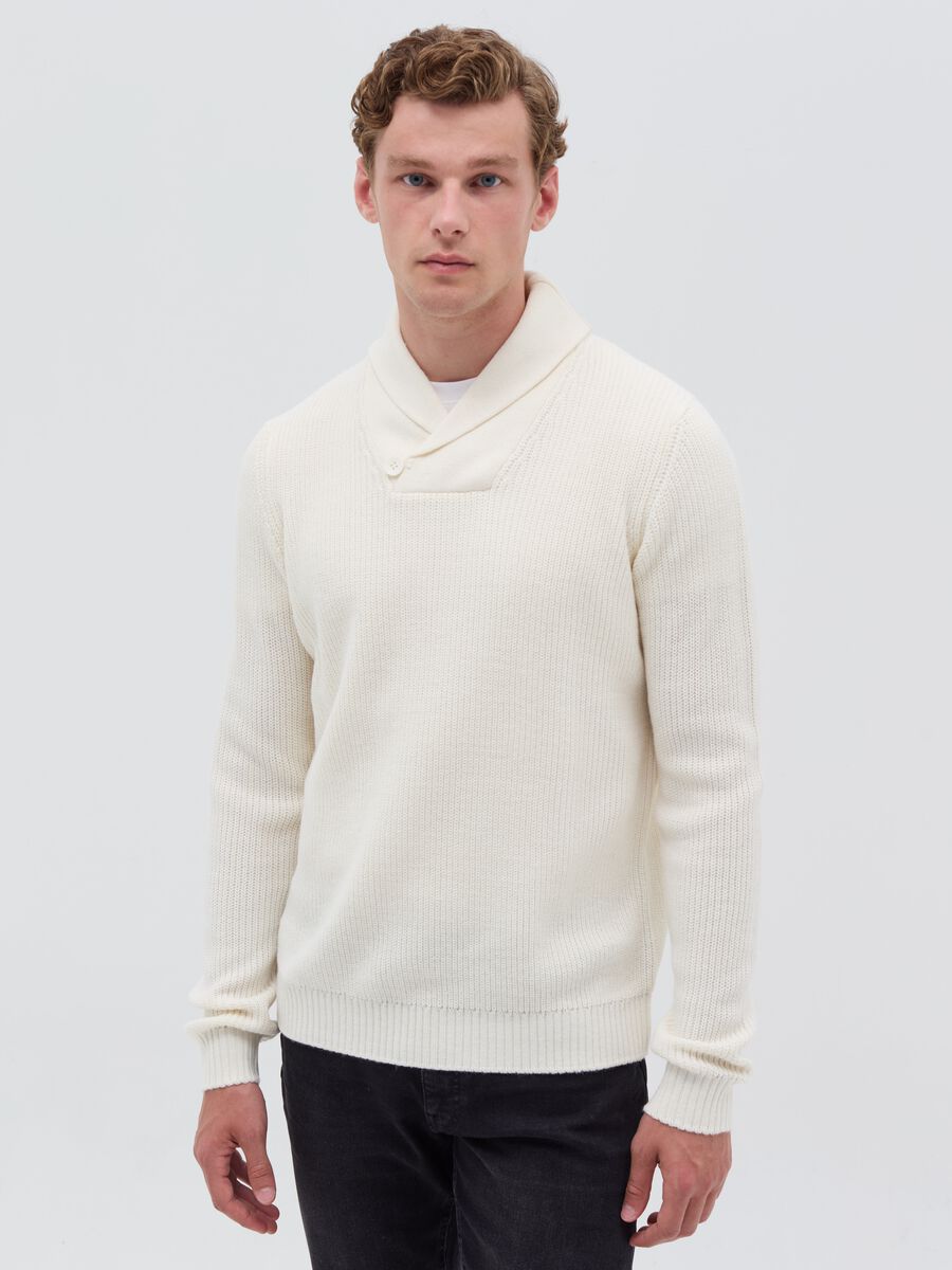 Pullover with shawl neck_1