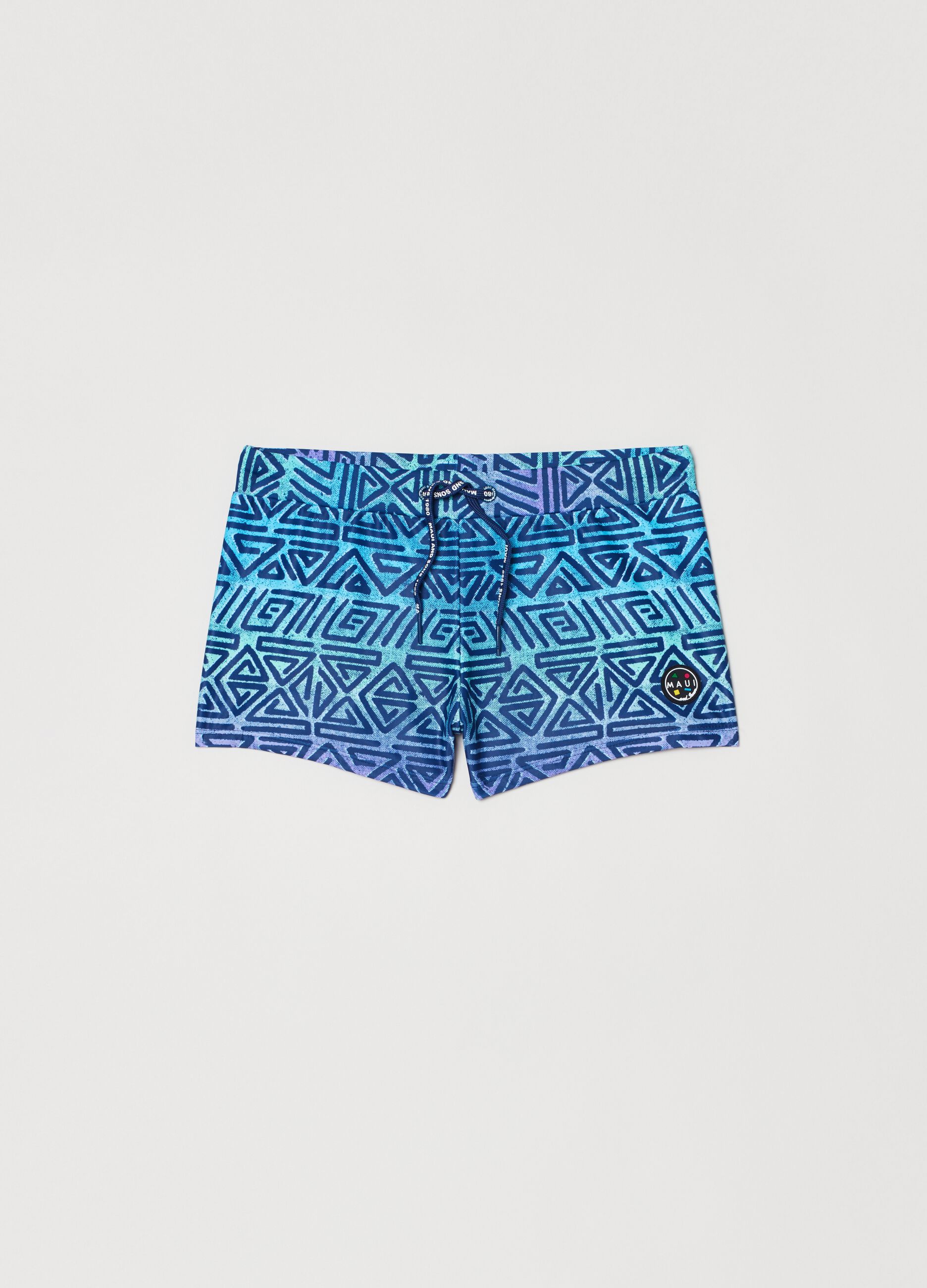 Maui and Sons swimming trunks with print
