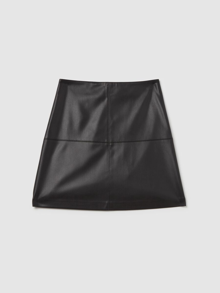 Glossy-effect miniskirt_4