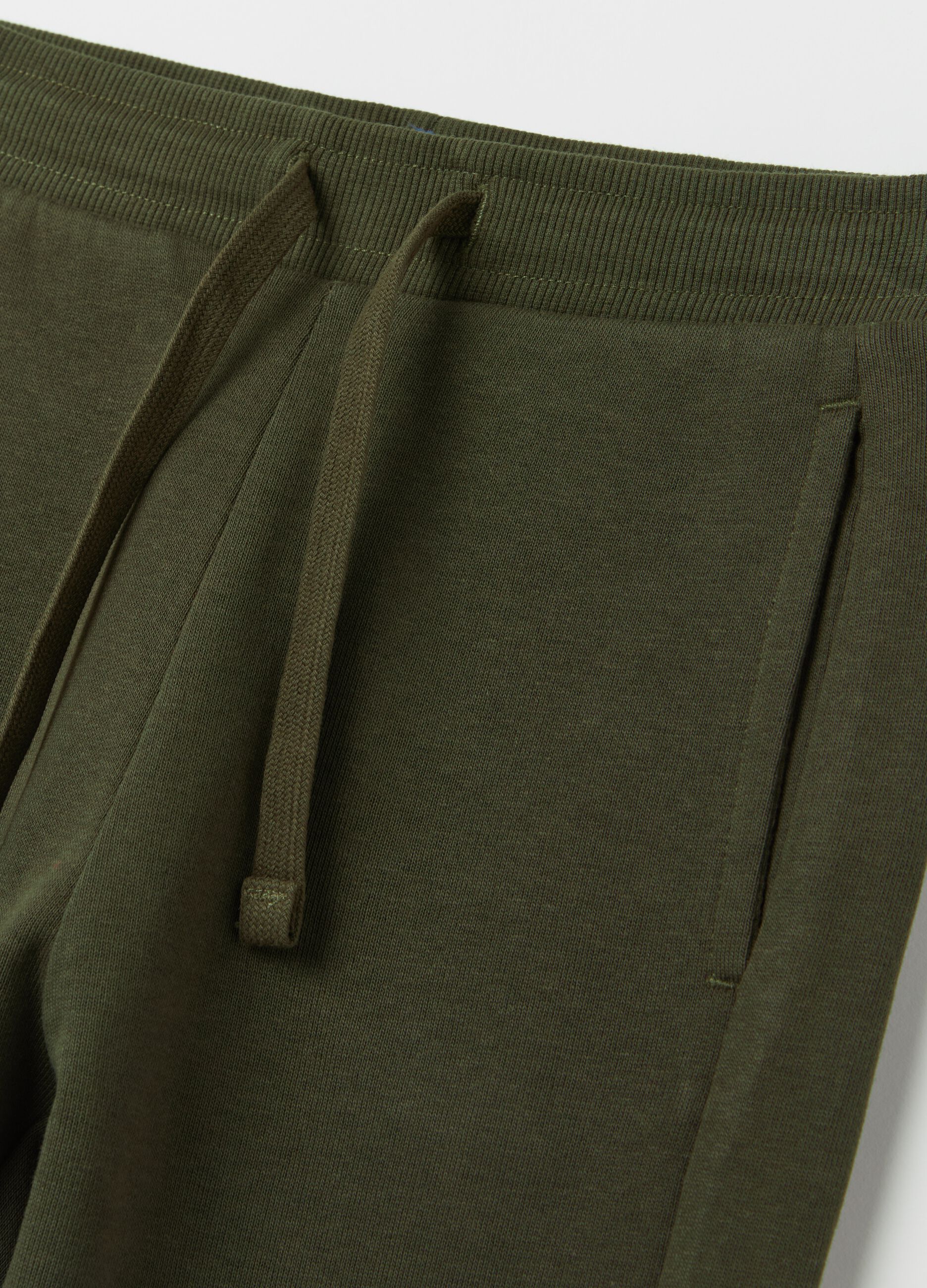 Plush joggers with drawstring