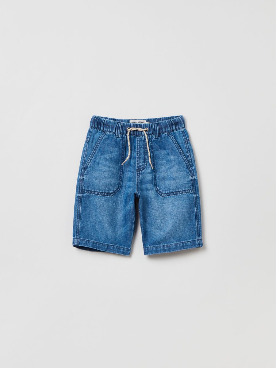 Shorts in denim con coulisse Grand&Hills_0