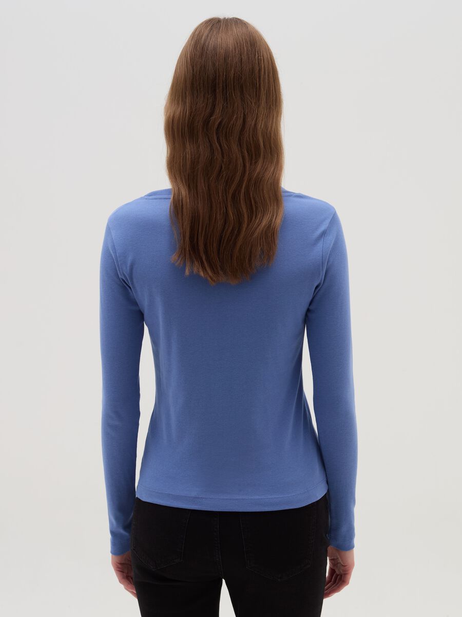 Long-sleeved T-shirt with granddad neckline_2