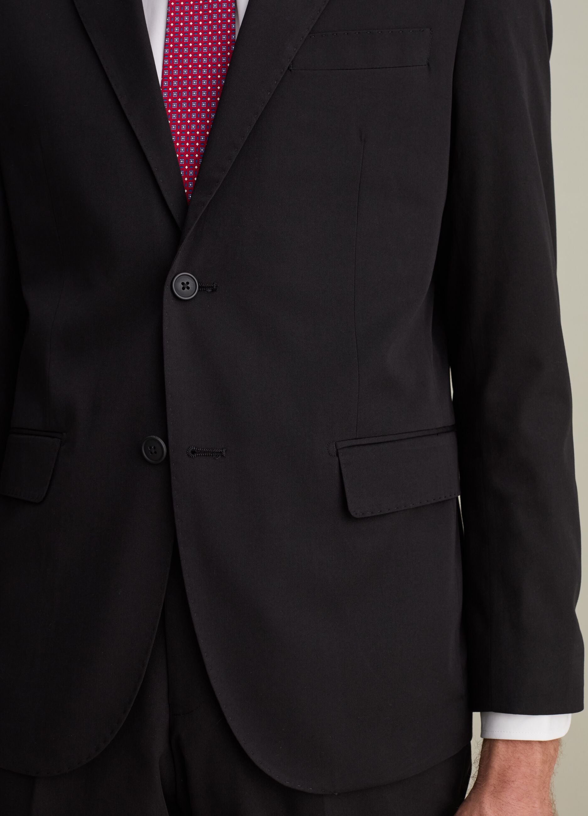 Slim-fit single-breasted blazer in stretch twill