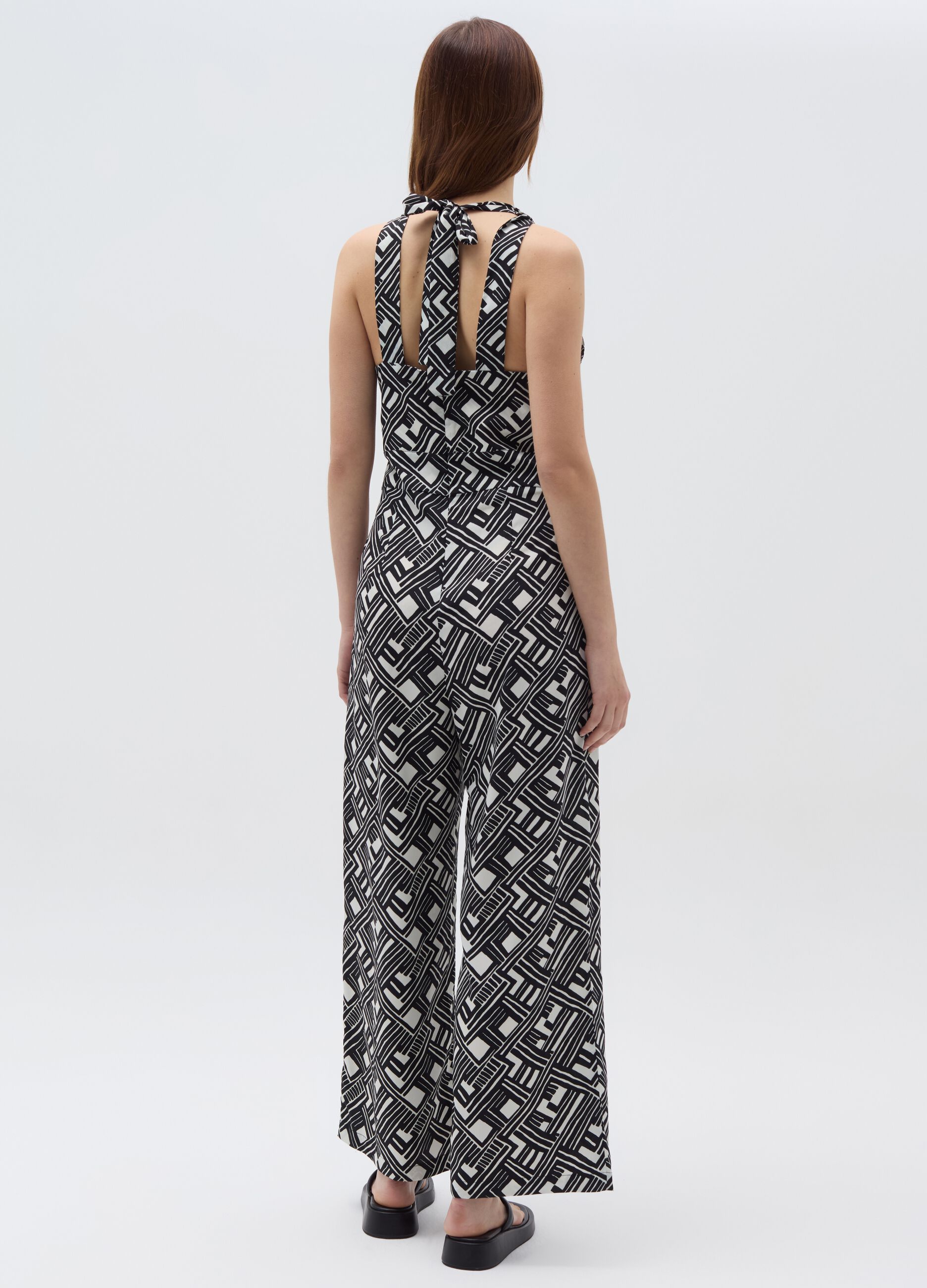 Jumpsuit with geometric pattern