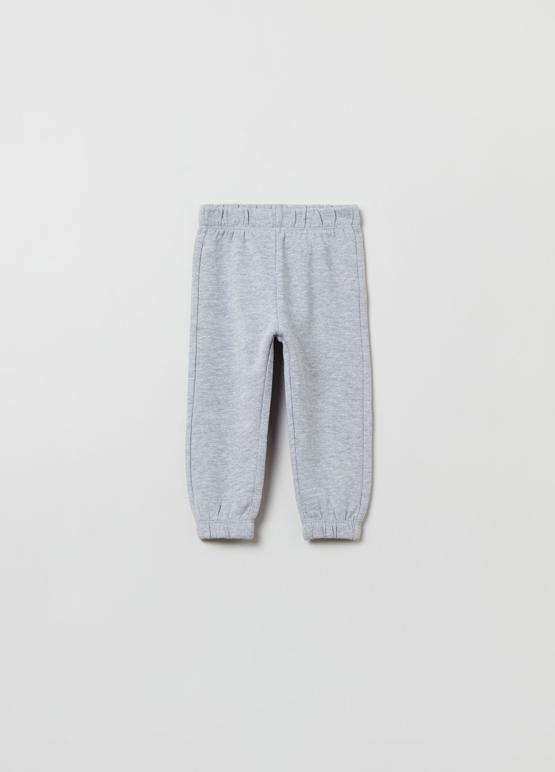 Fleece joggers with elasticated edging