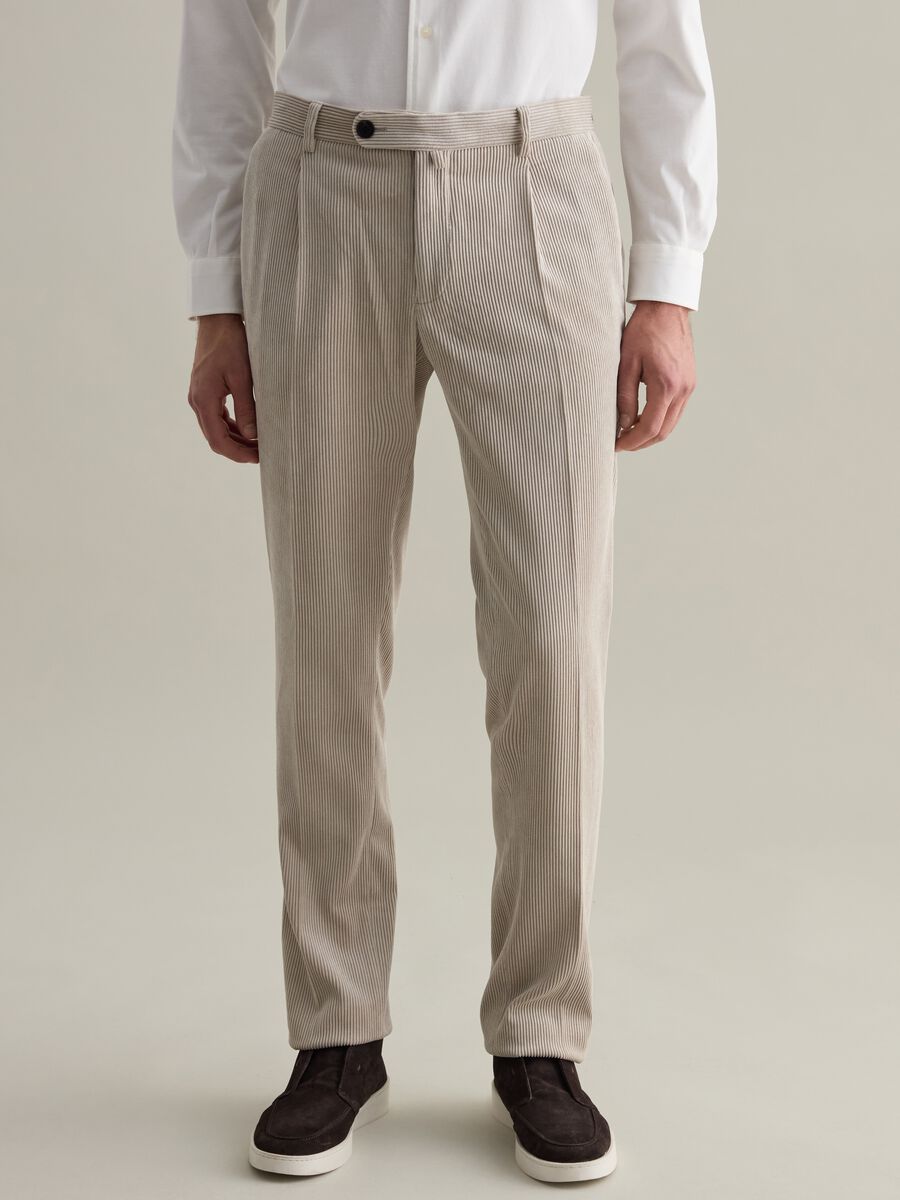 Pantalone regular fit in corduroy Contemporary_1