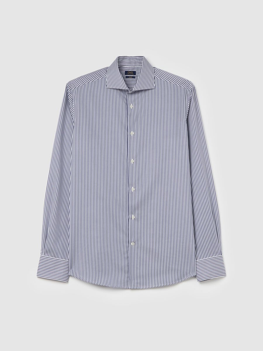 Slim-fit shirt with double-twist stripes_4