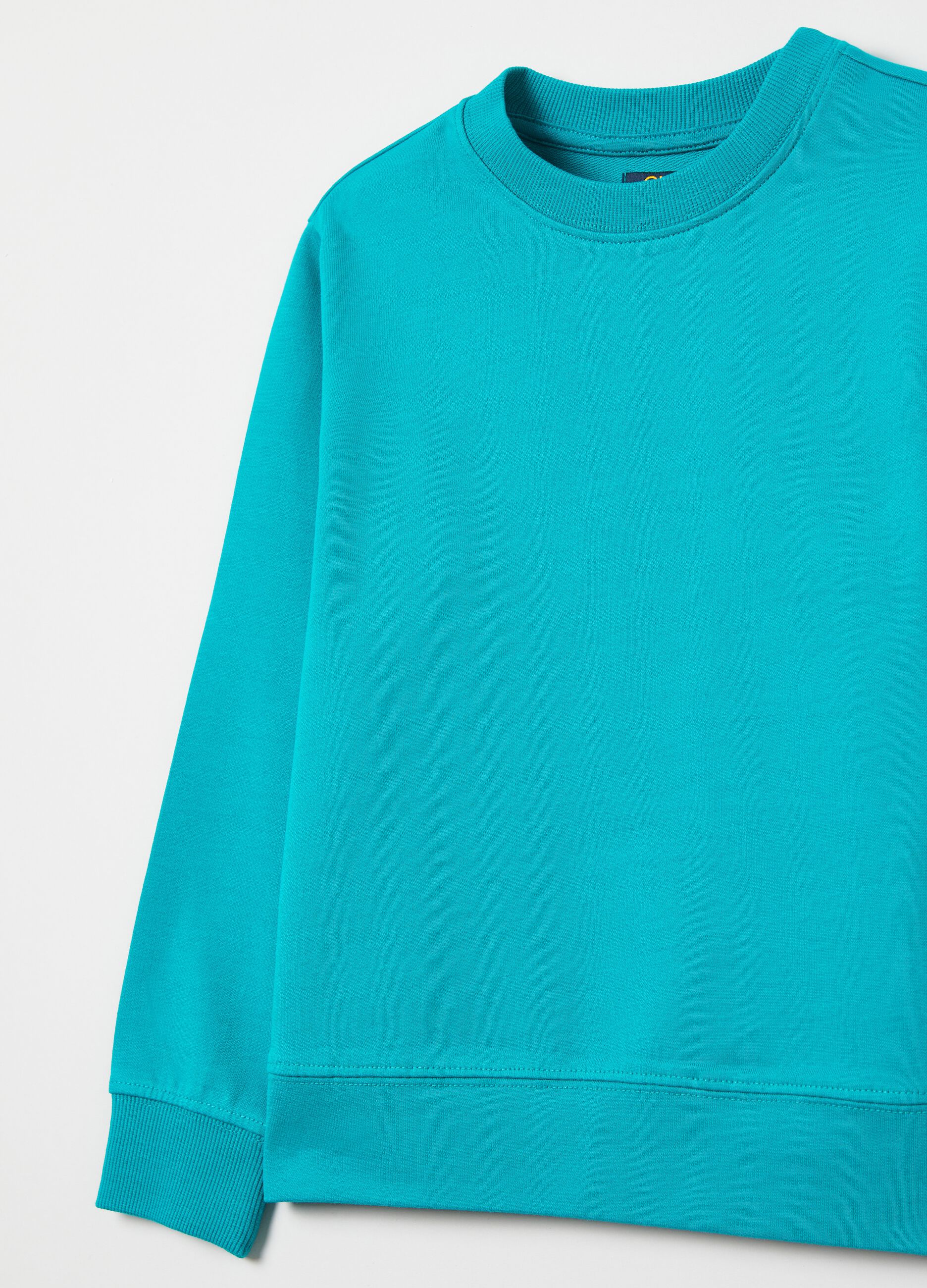 Sweatshirt in French terry with round neck