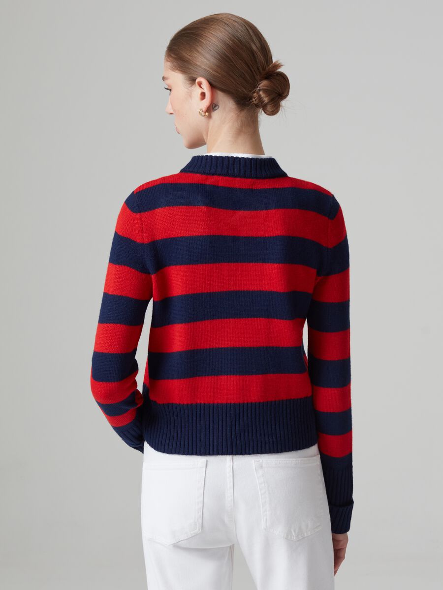 Striped pullover with round neck_2