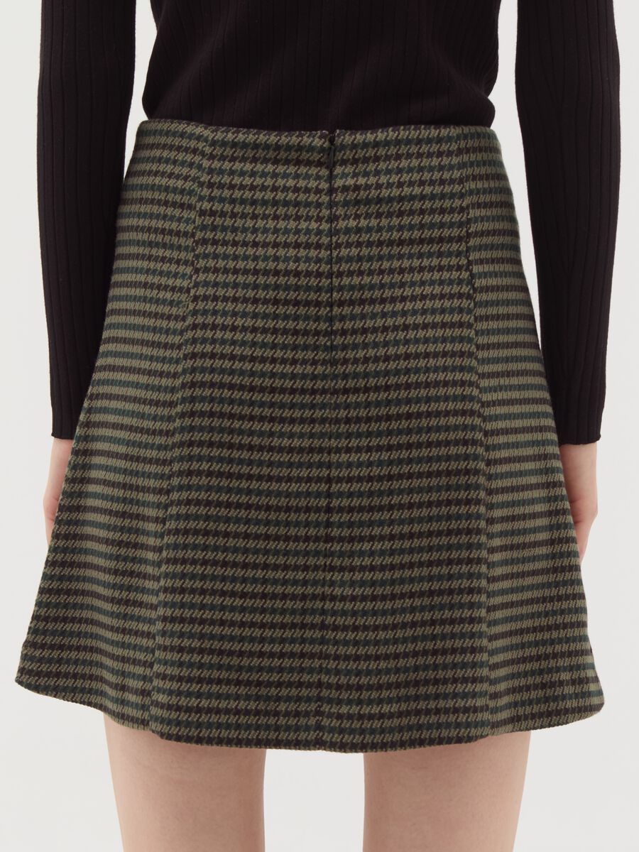 Houndstooth miniskirt with darts_2