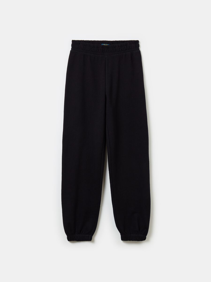 Fleece joggers with elasticated edging_3