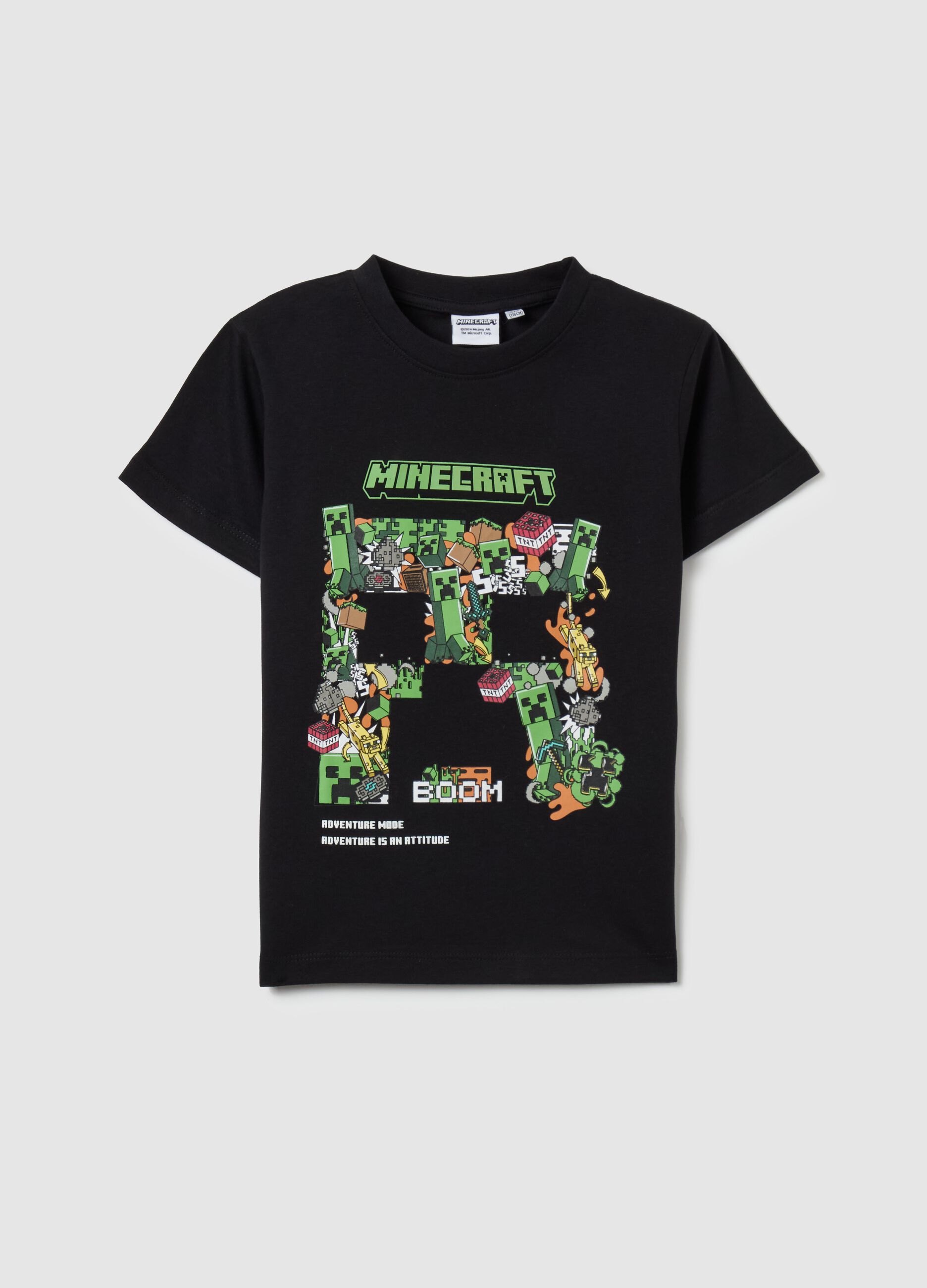 Cotton T-shirt with Minecraft print