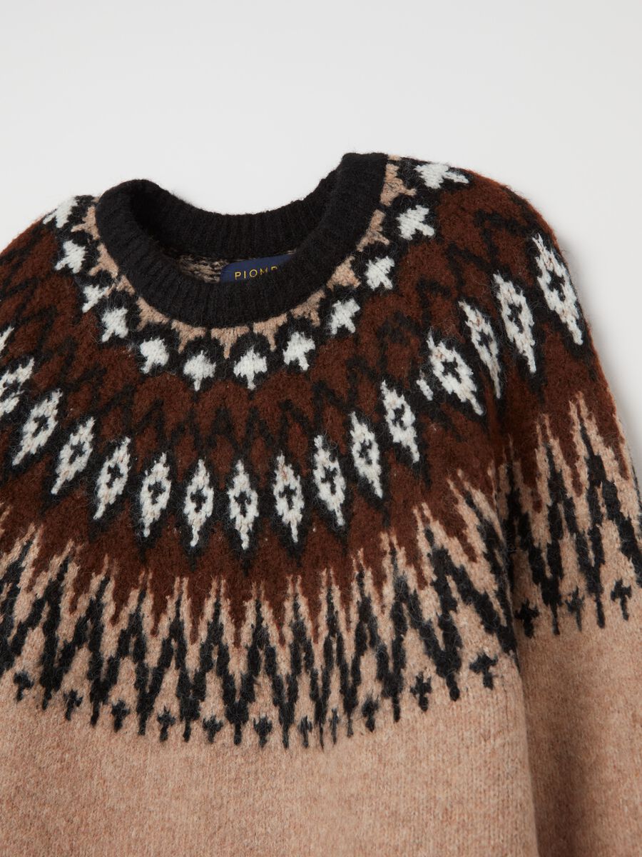 Pullover with Norwegian jacquard design_5