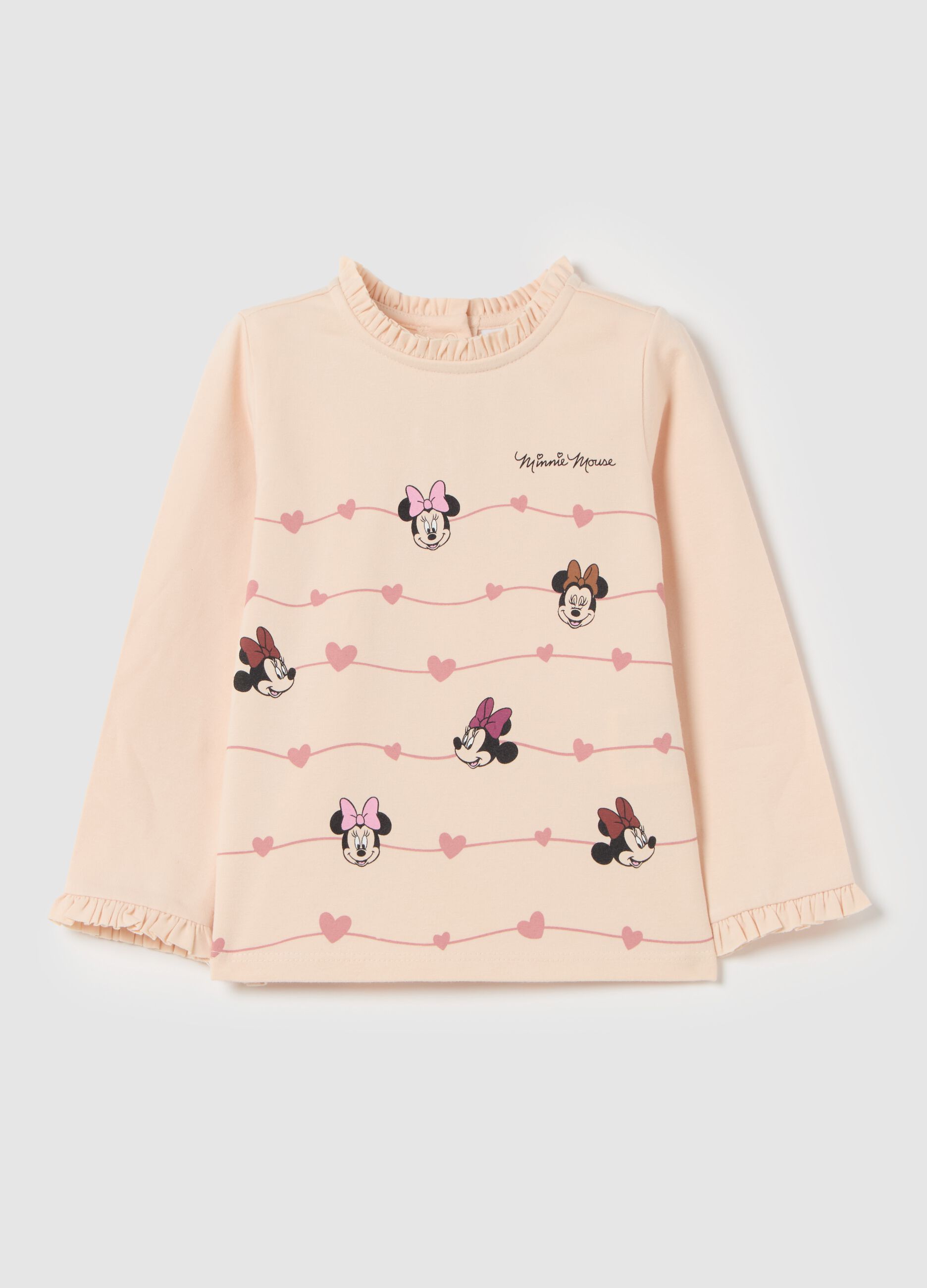 T-shirt in cotone bio con stampa Minnie