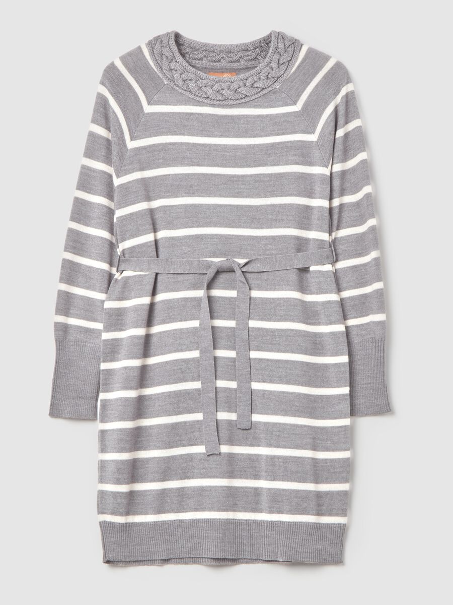 Striped maternity mini dress_4