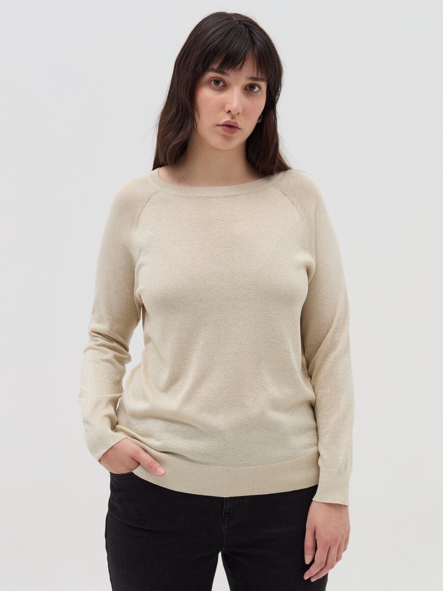 Curvy lurex pullover with raglan sleeves_1