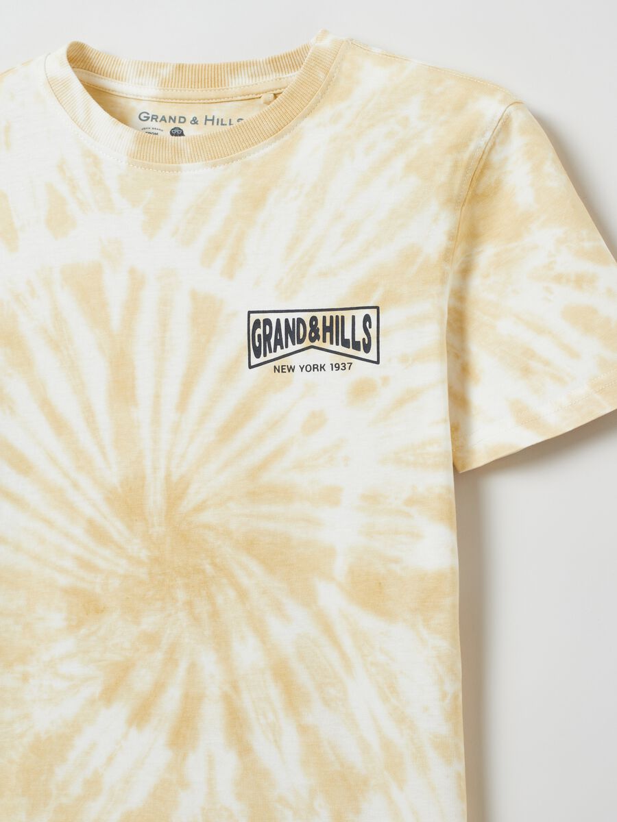Tie-dye T-shirt with Grand&hills print_2