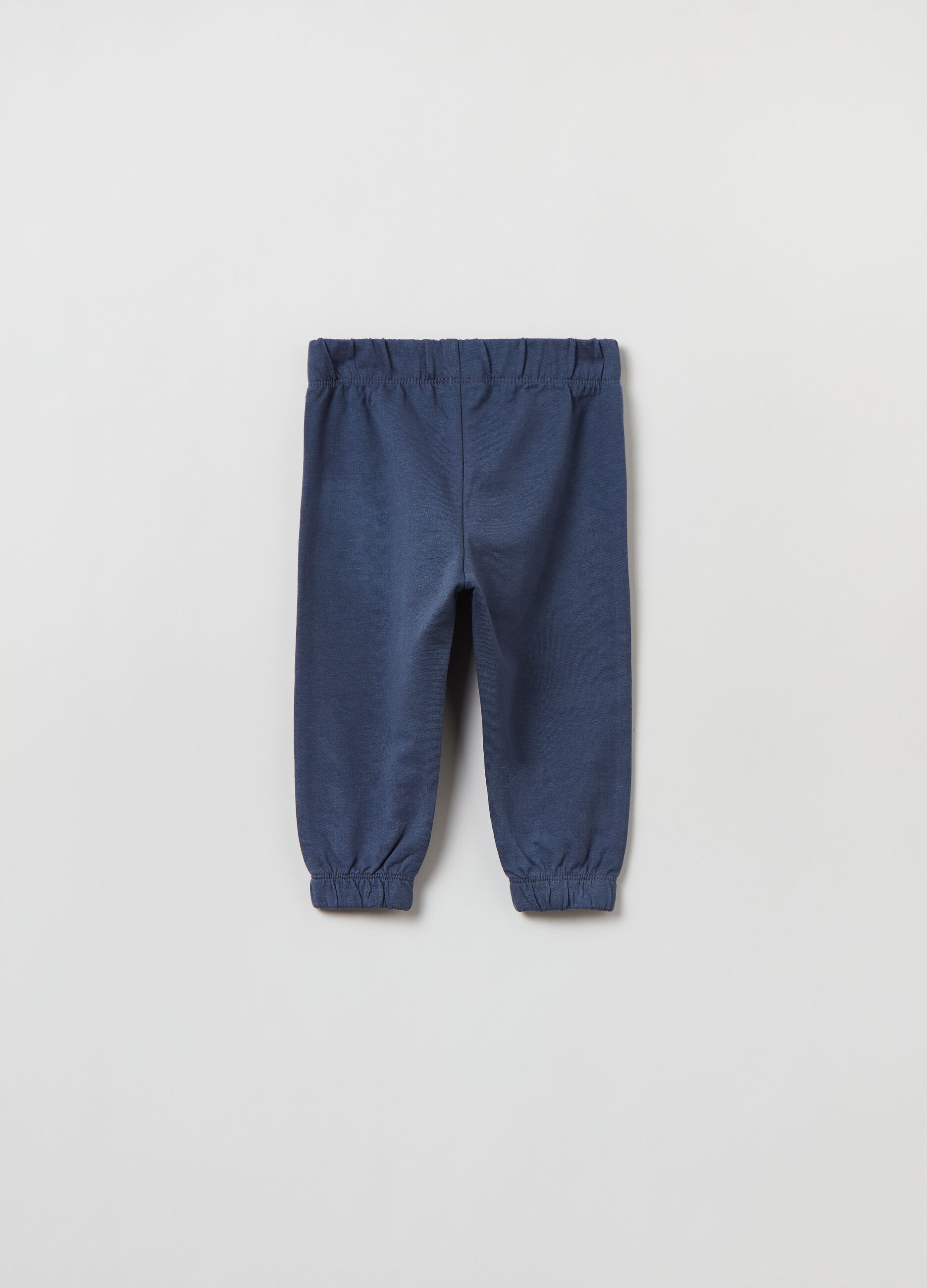 Fleece joggers with elasticated edging