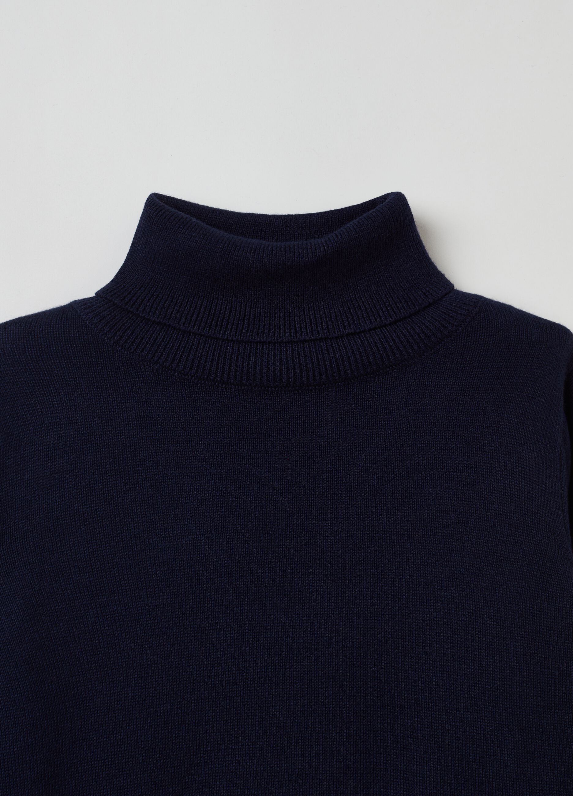 Cotton high-neck pullover