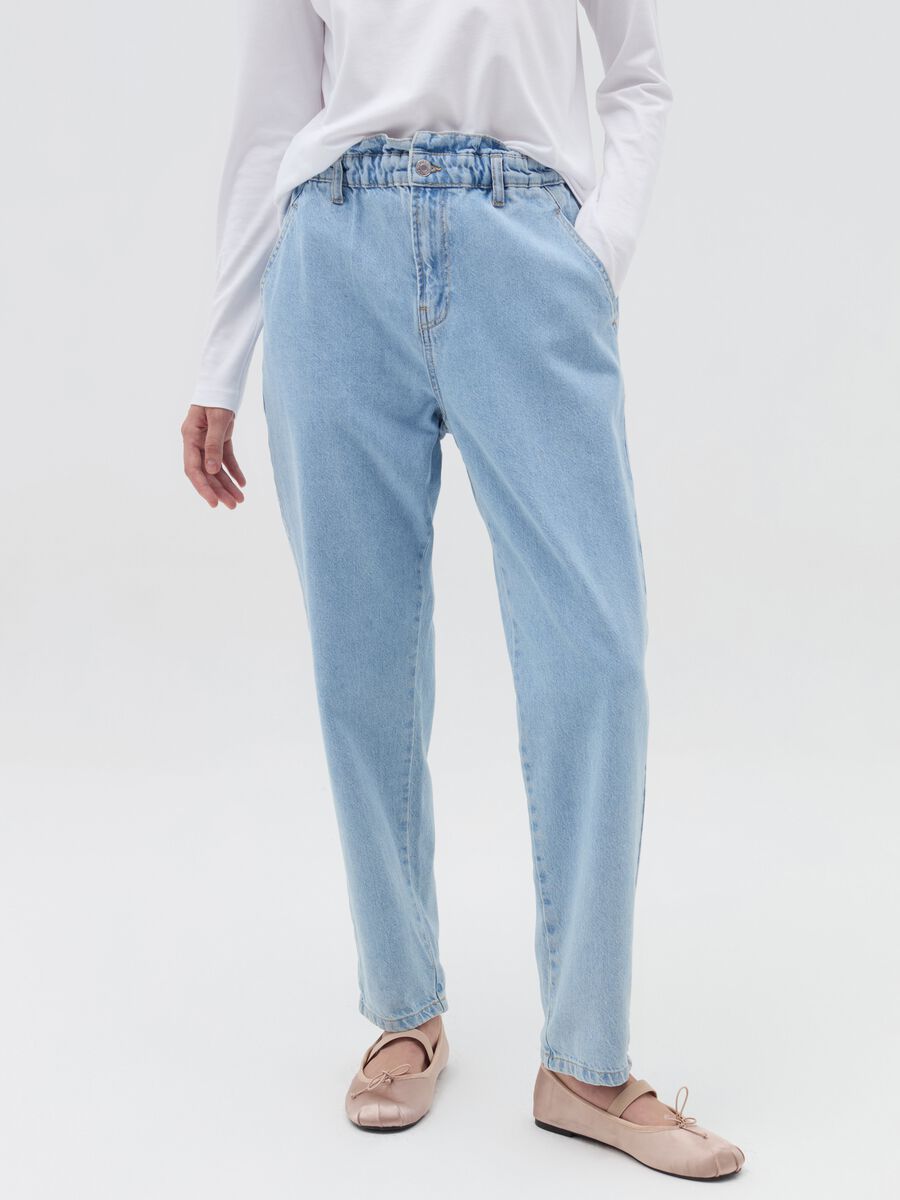 Paper bag jeans with pockets_1