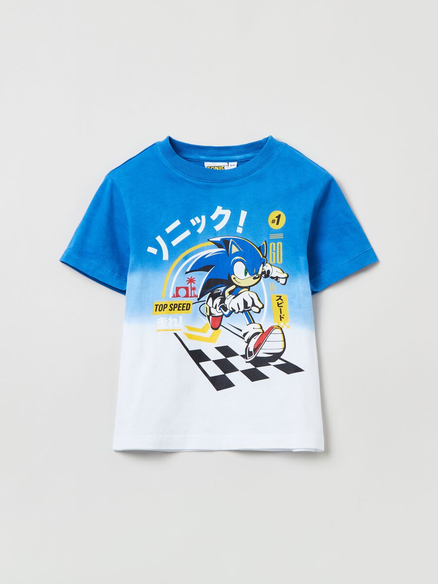 T-shirt in cotone con stampa Sonic_0