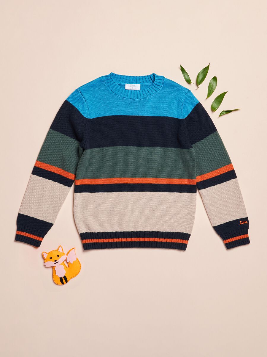 Maglione tricot a righe bambino IANA_0