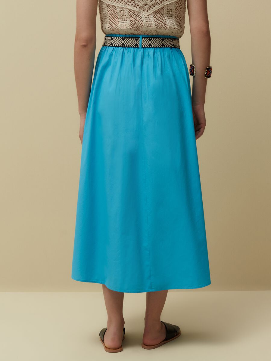 Midi skirt with jacquard belt_2