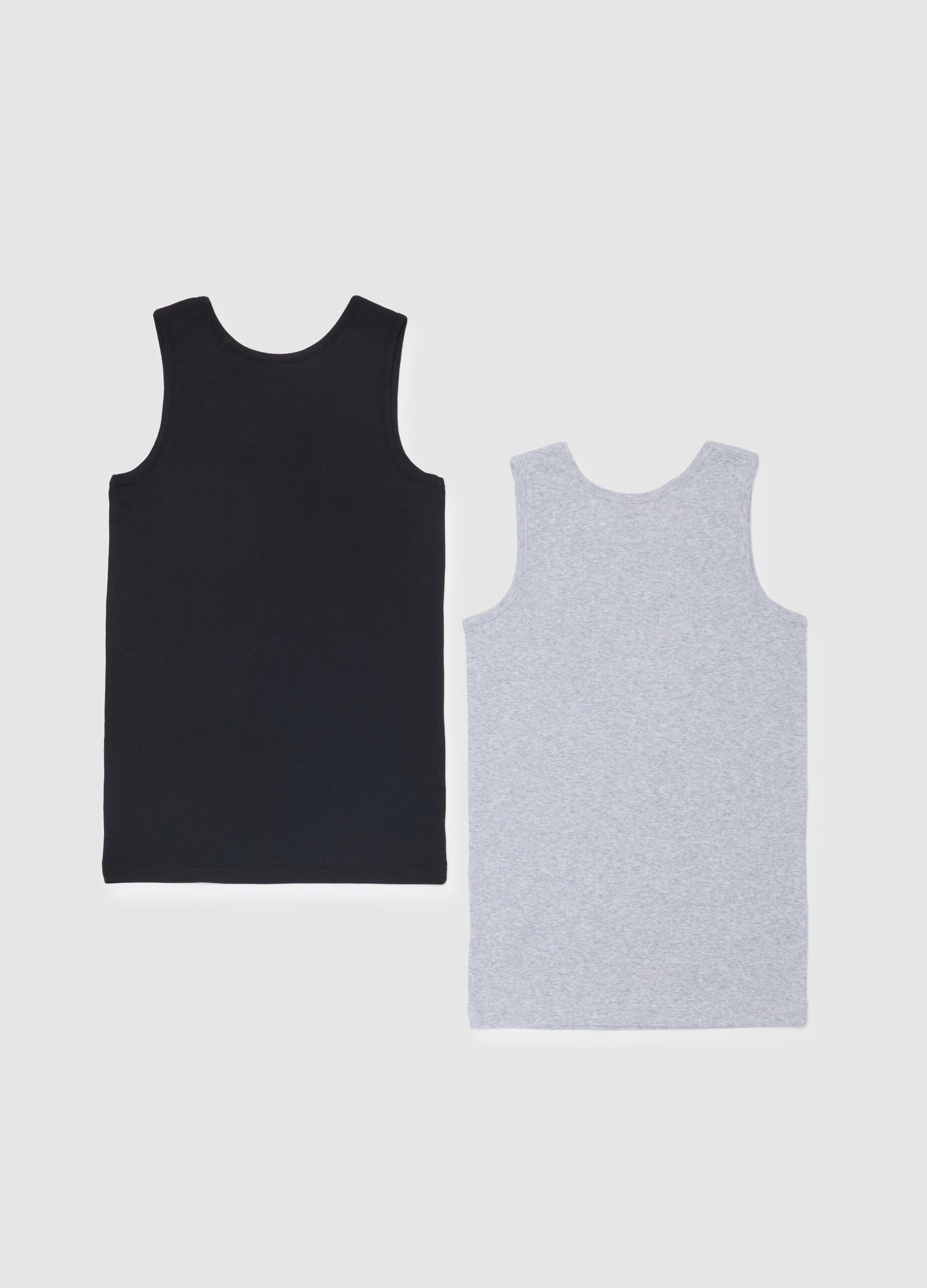 Two-pack organic cotton under vests