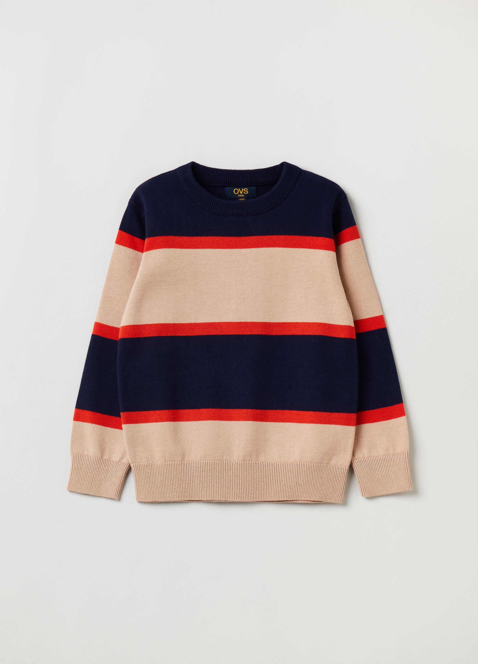 Striped cotton pullover