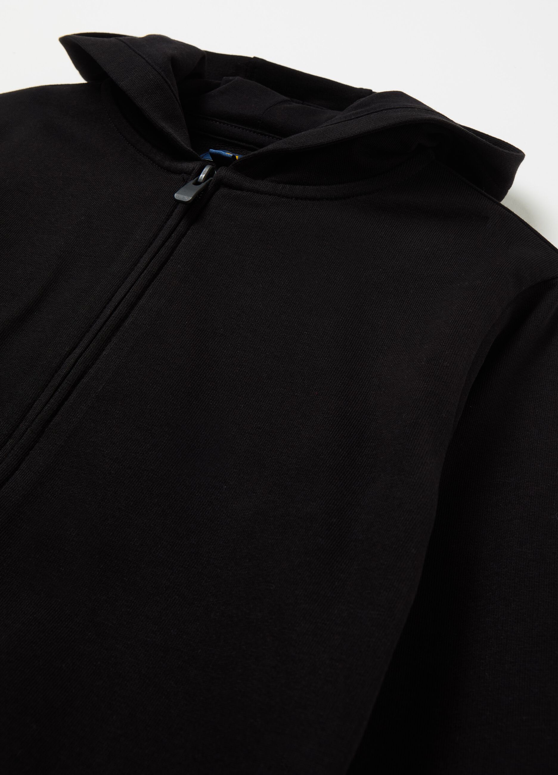 Full-zip sweatshirt in French terry with hood