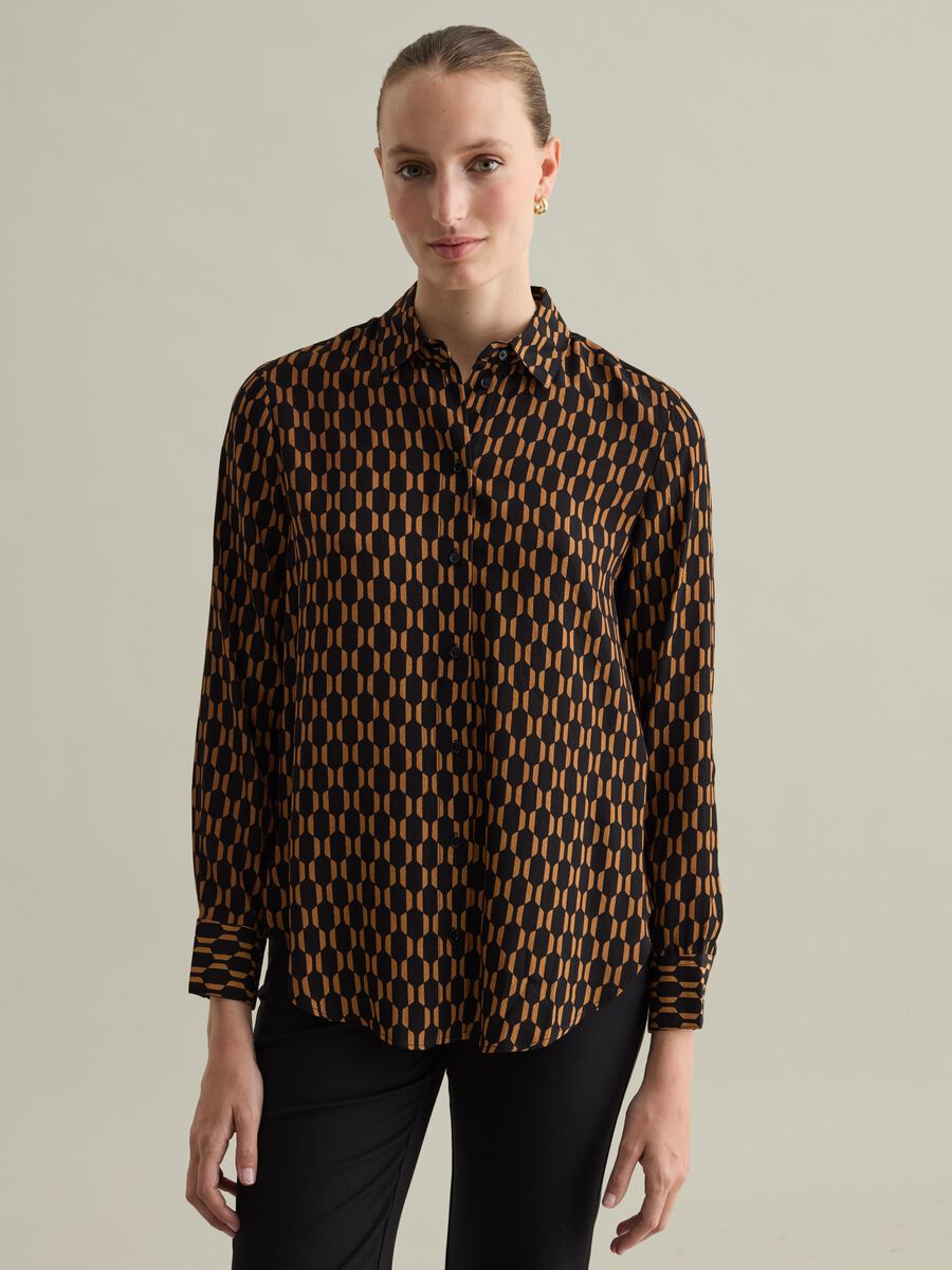 Contemporary viscose shirt with print_1