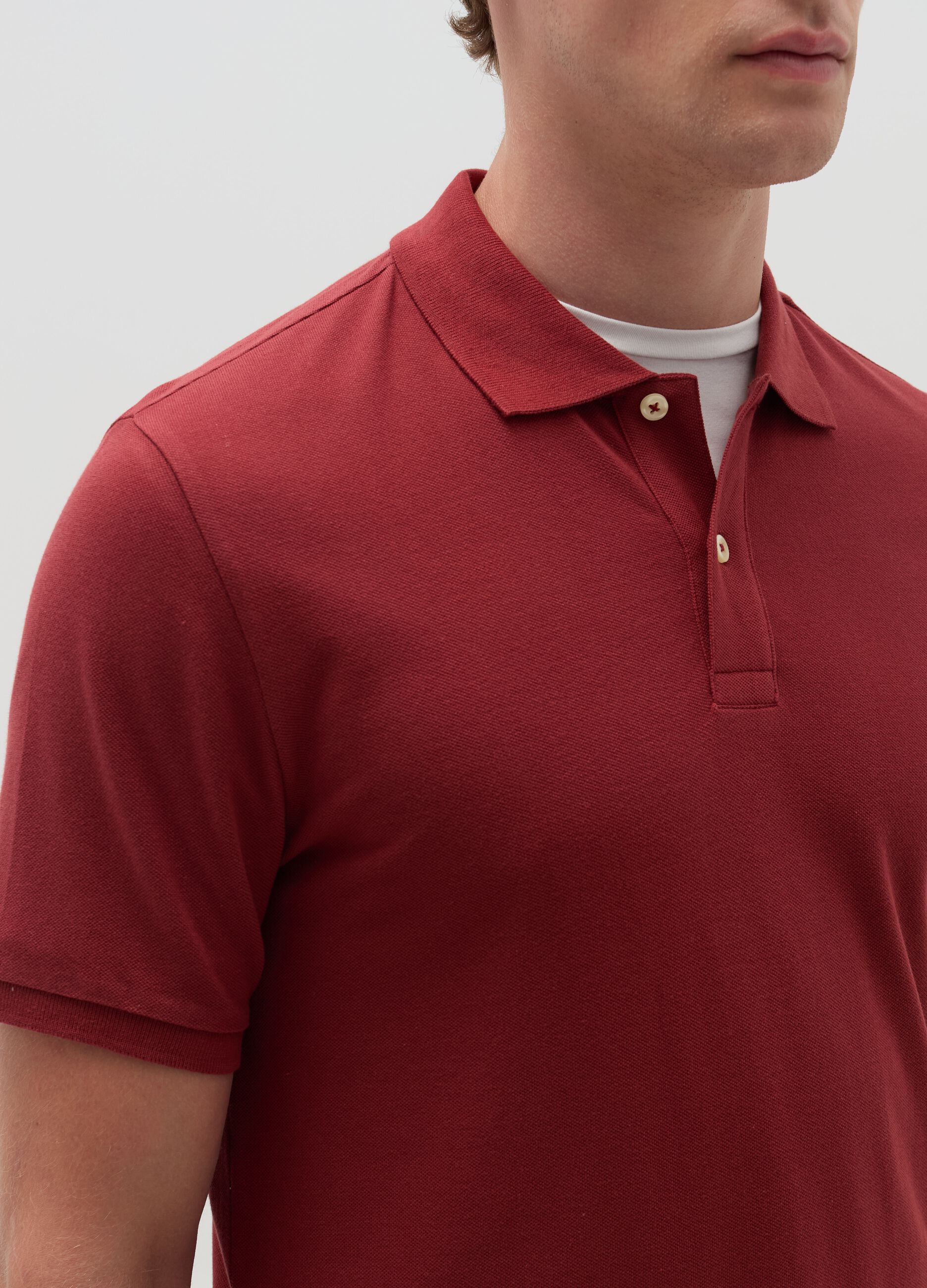 Cotton pique polo shirt