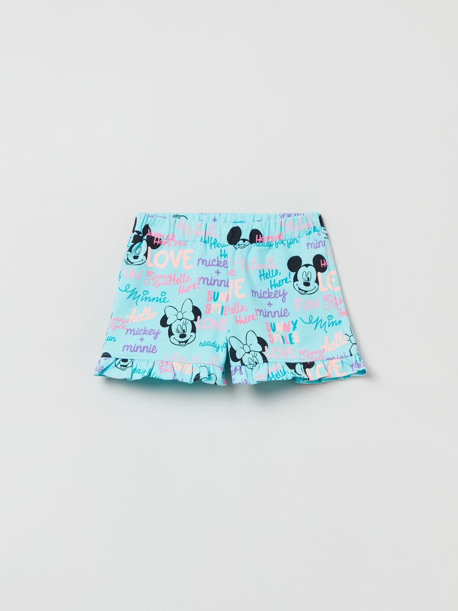 Shorts with Disney Minnie and Mickey Mouse print_0