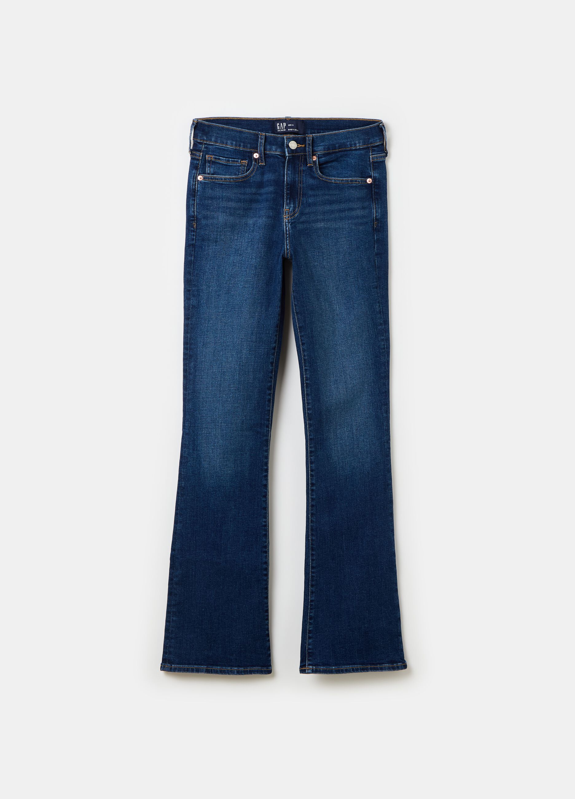 Bootcut flare-fit jeans with high waist