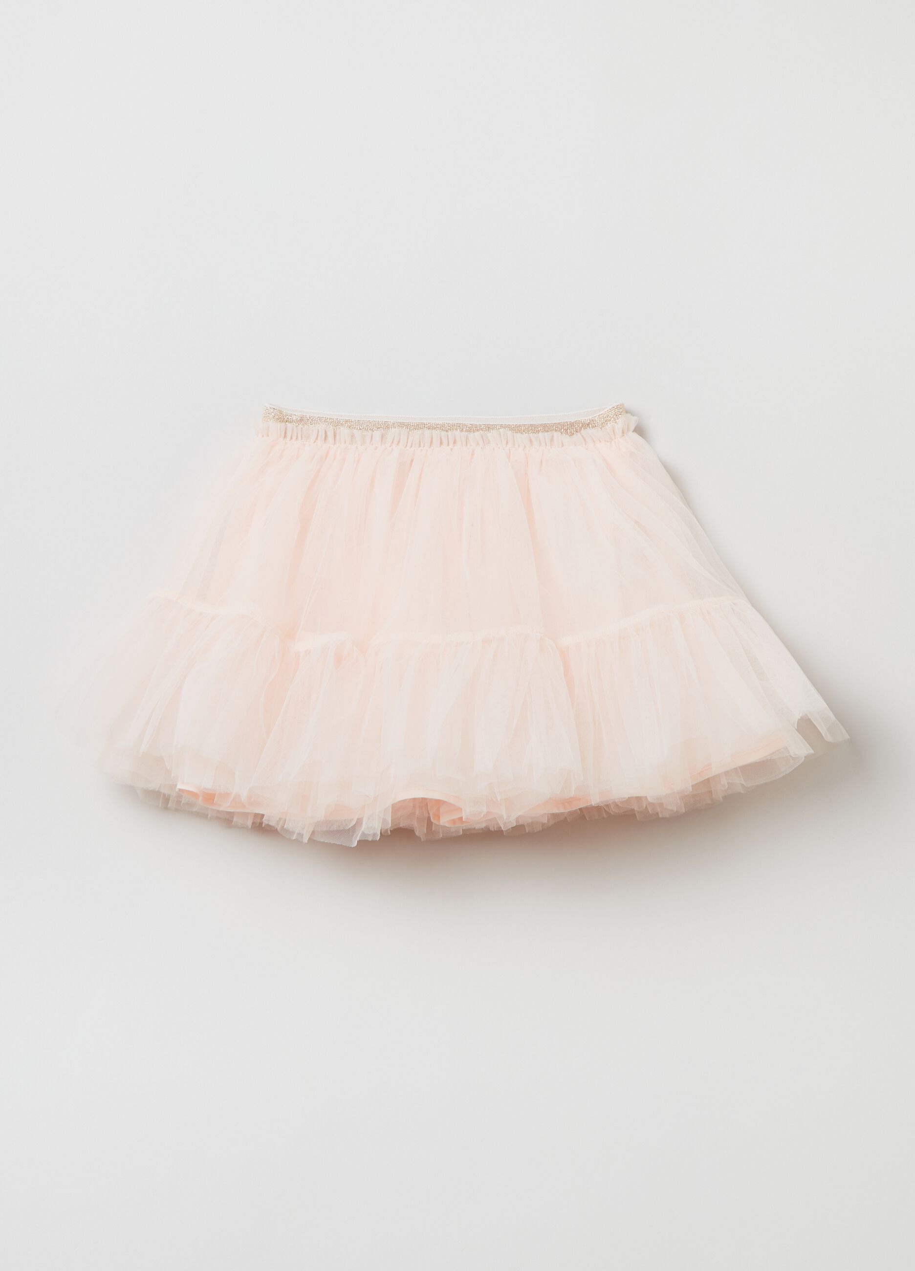 Wide skirt in tulle
