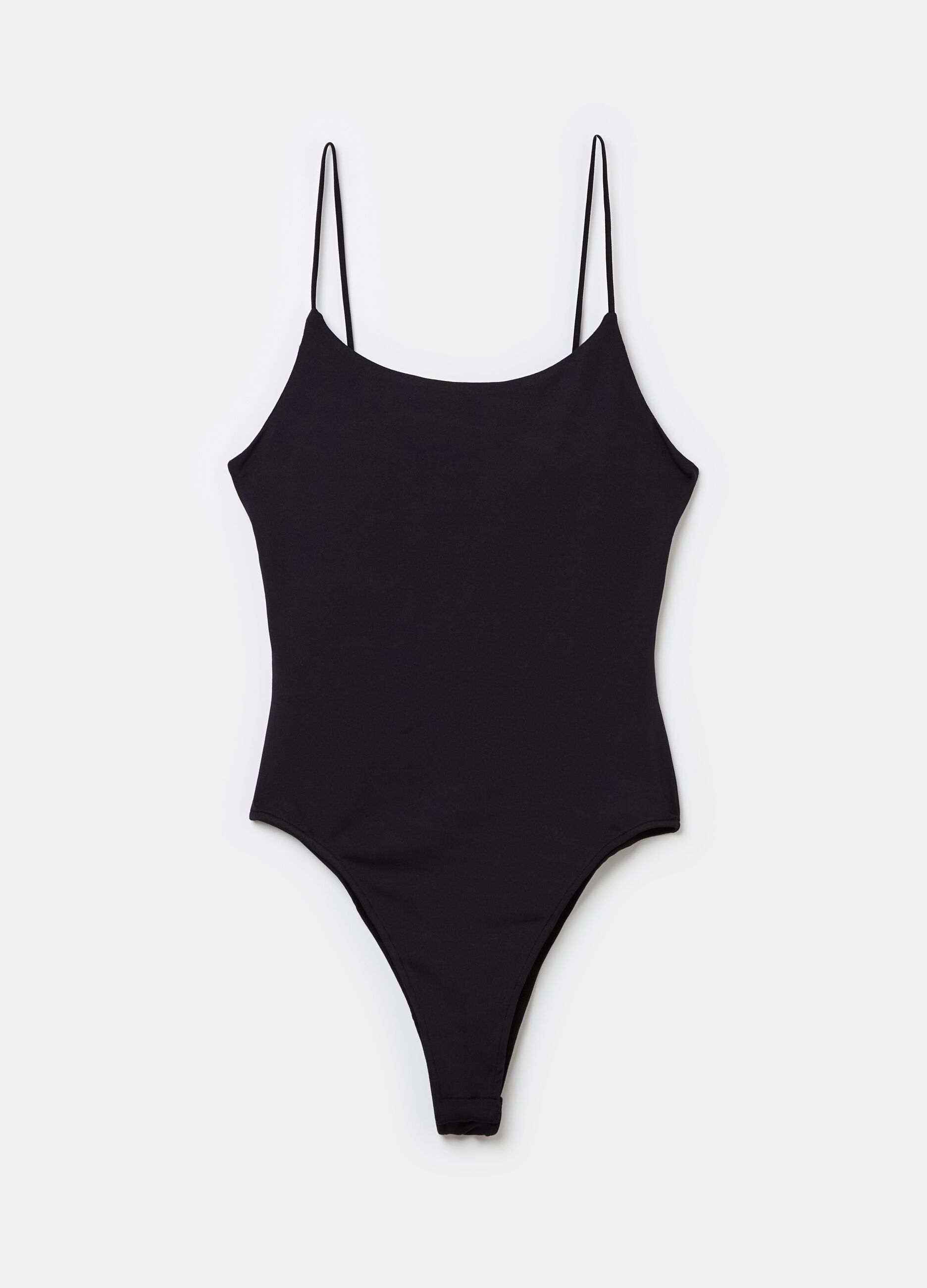 Bodysuit with spaghetti straps