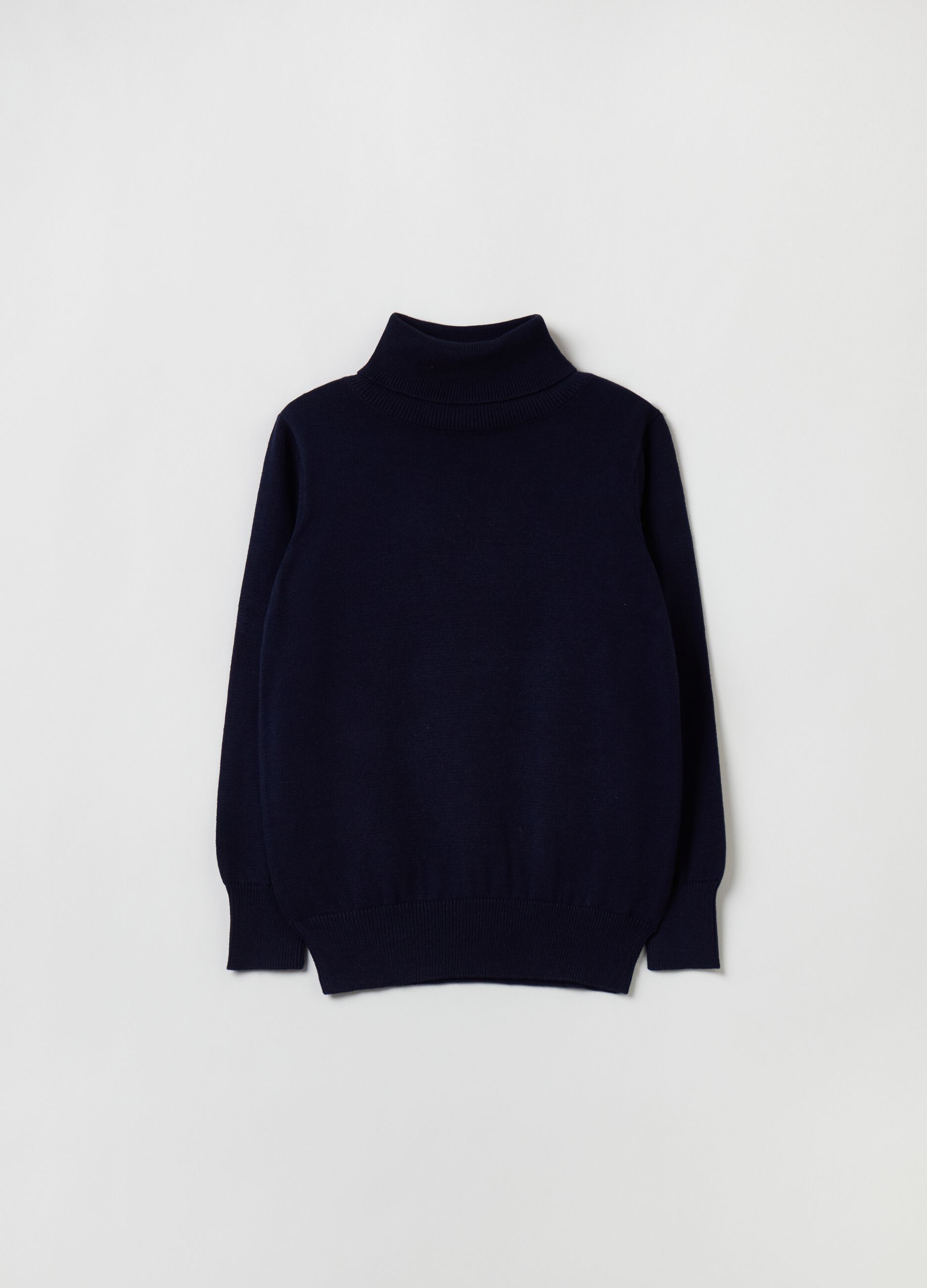 Cotton high-neck pullover