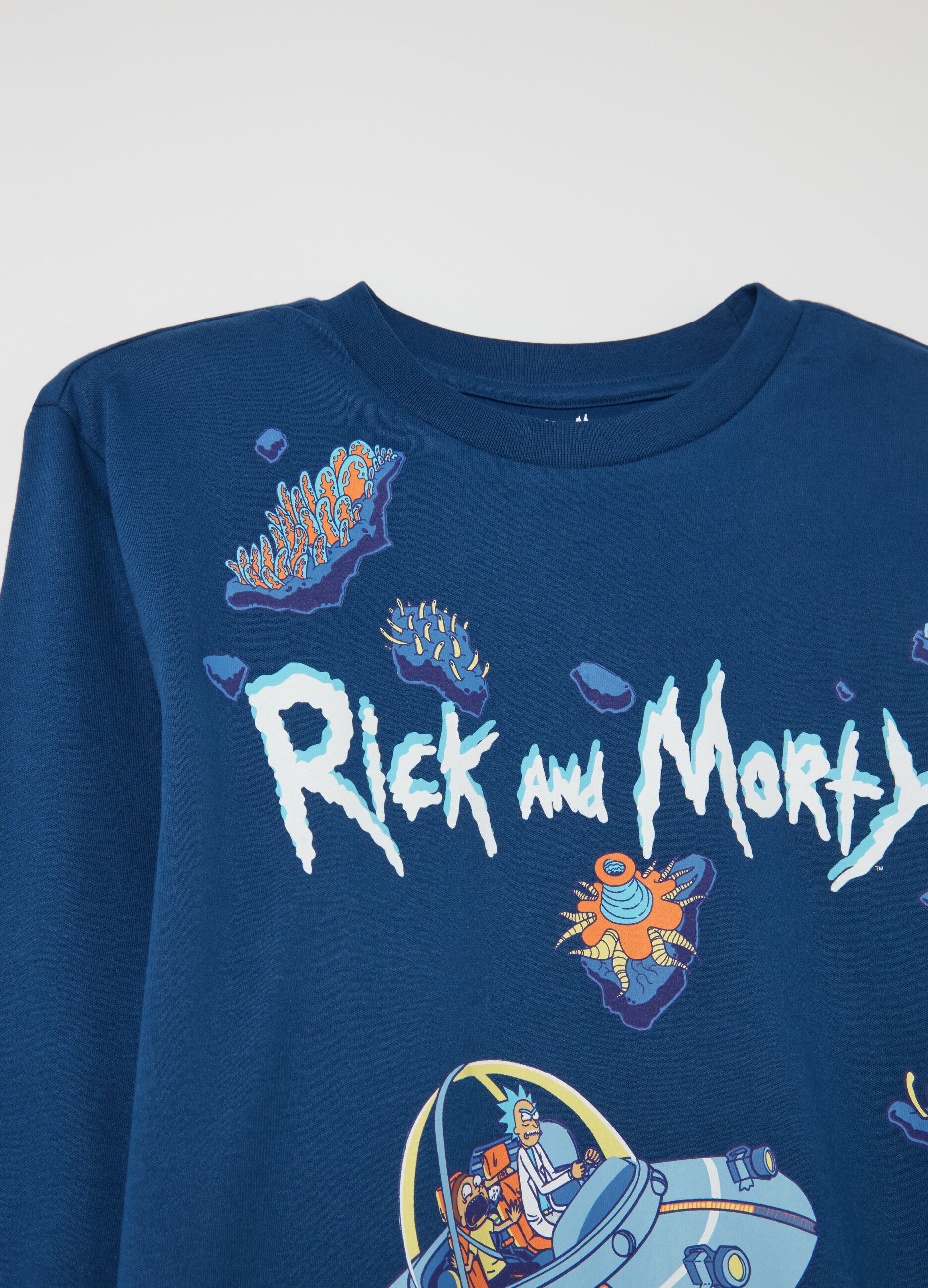 Pigiama in cotone bio stampa Rick and Morty