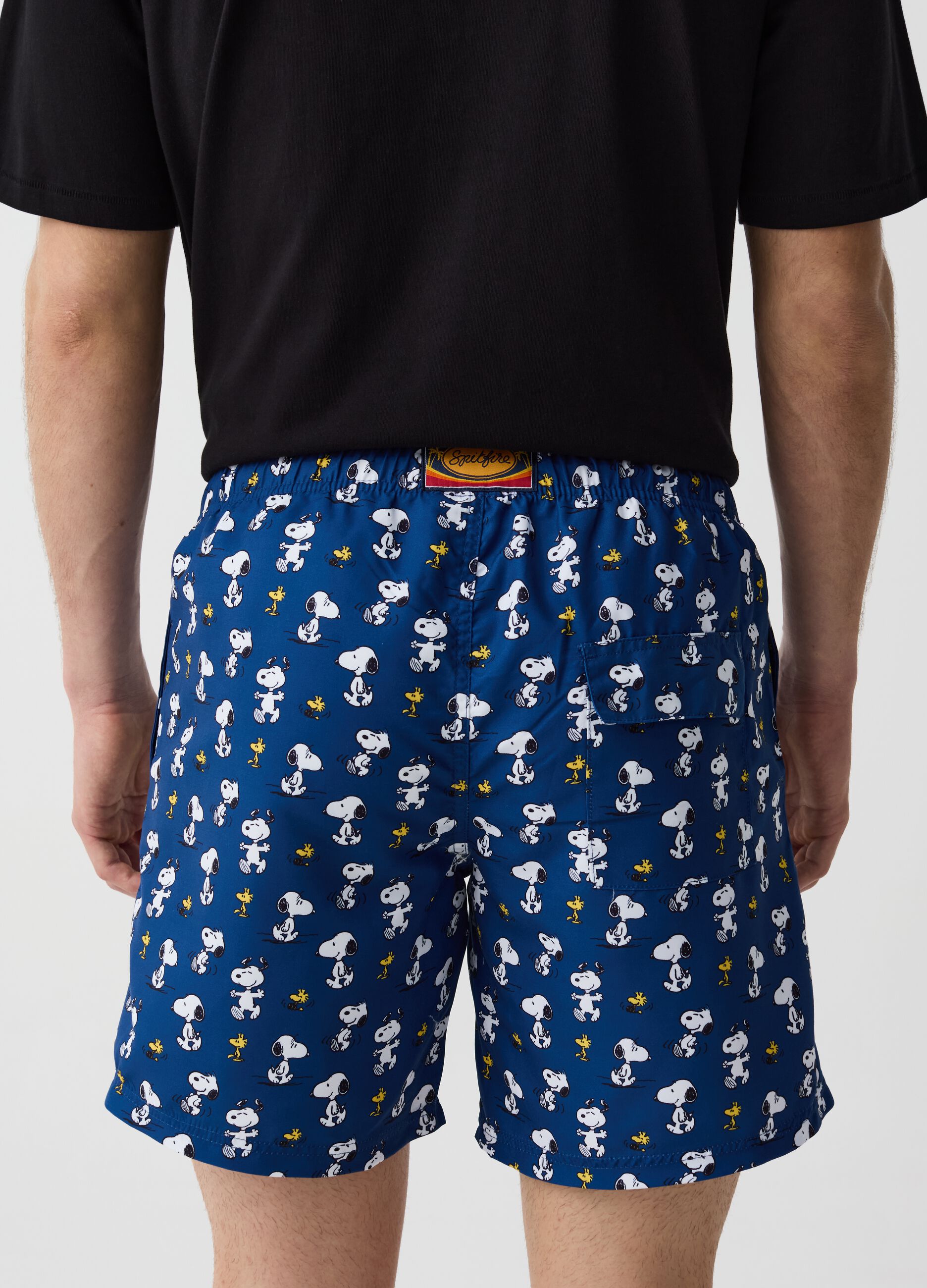 Swimming trunks with Snoopy print