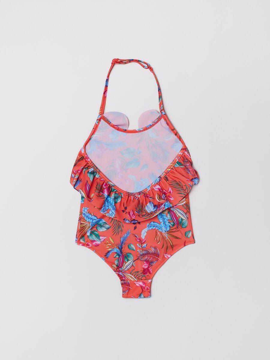 One-piece swimsuit with floral pattern_1