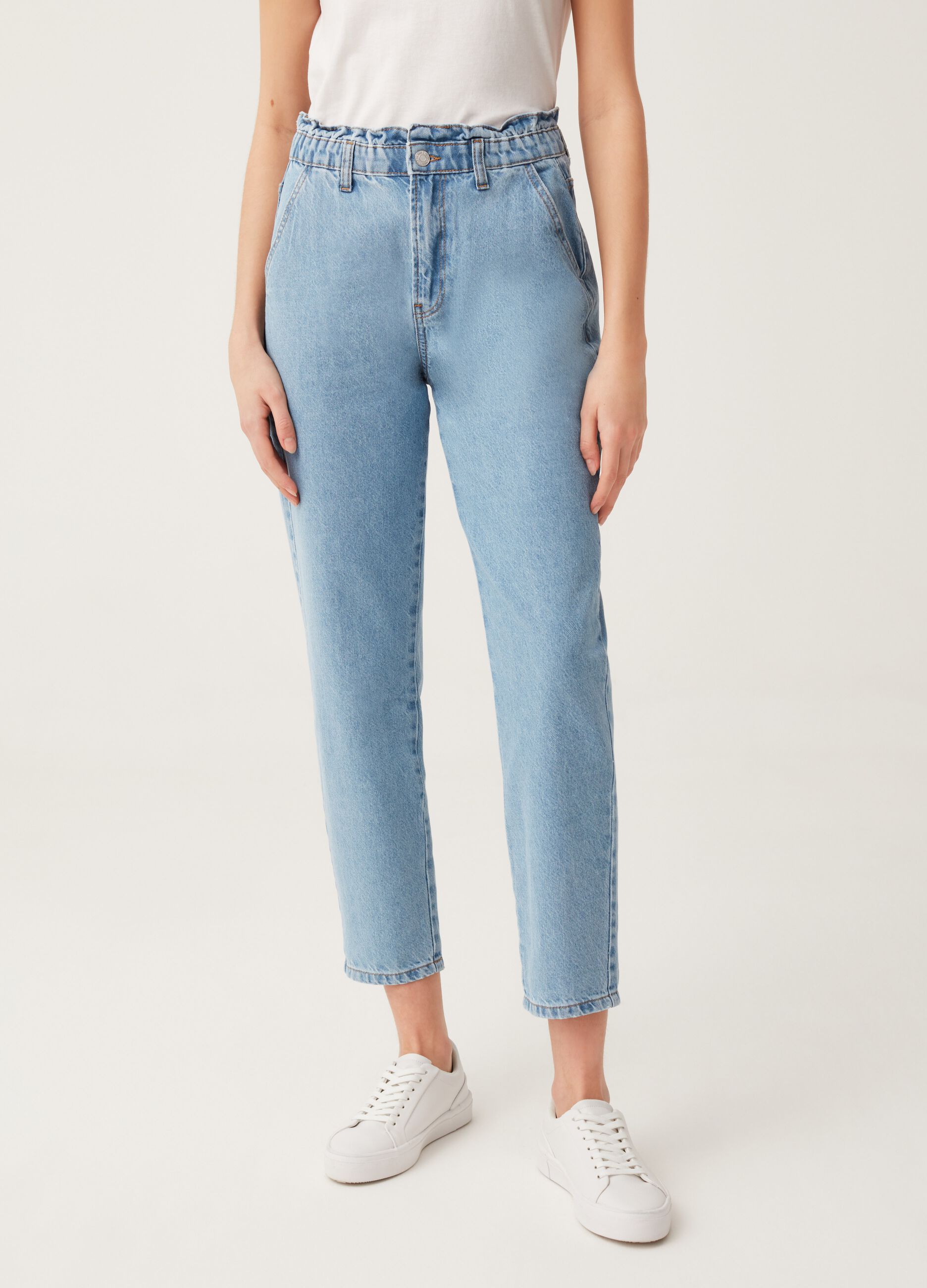 Slouchy-fit cropped jeans