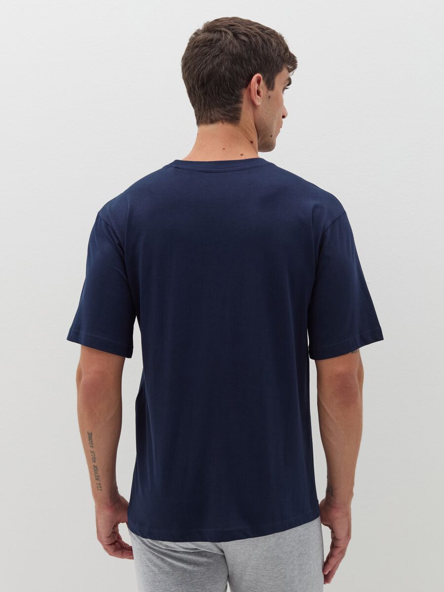 Relaxed-fit pyjama T-shirt in cotton_3