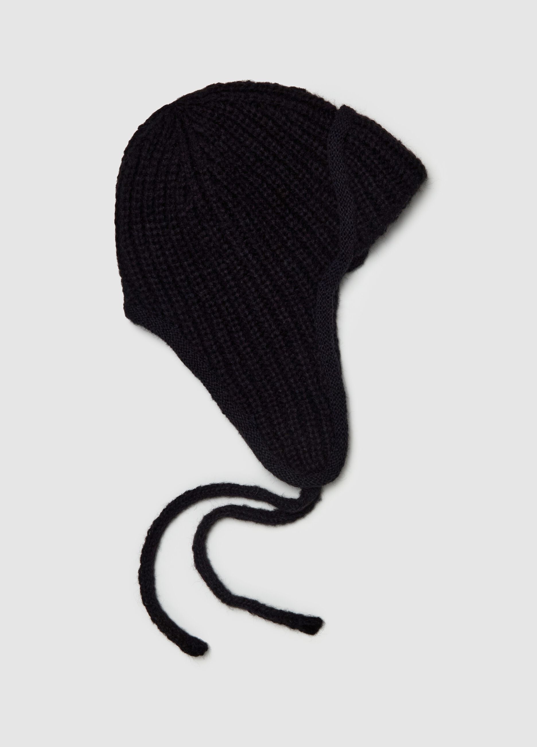 Knit aviator hat