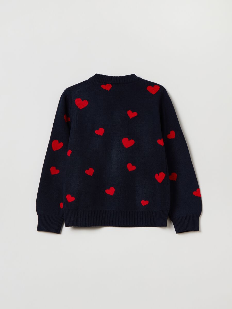 Christmas jumper with hearts and Minnie Mouse design_1